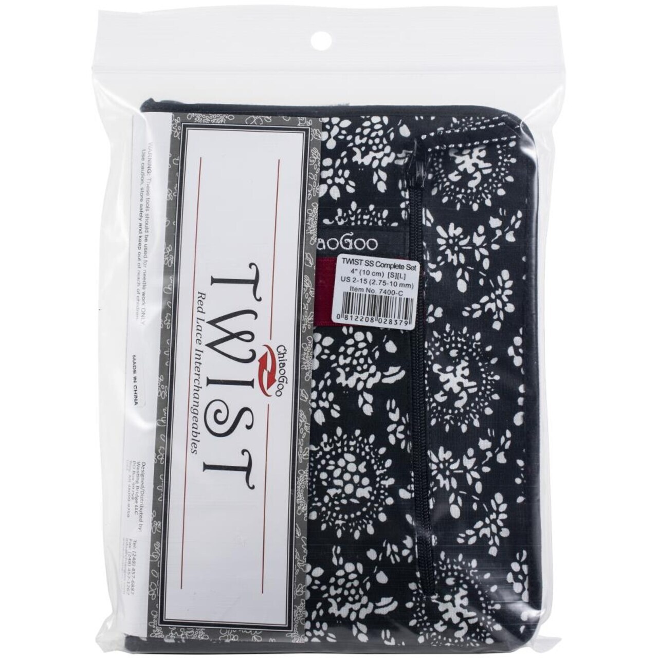 ChiaoGoo Complete Twist Red Lace 4" Tip IC Knitting Needle Set